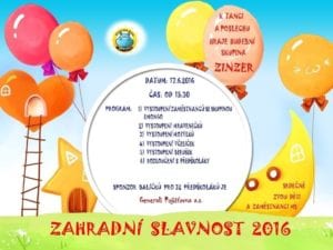 Pozvánka na Zahradní slavnost 2016